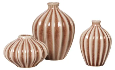 Produktbild von Broste Copenhagen Amalie Vase Fawn 3er Set
