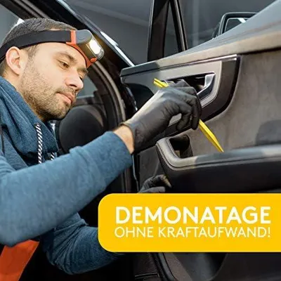 Produktbild von Zierleistenkeile + Hebelwerkzeug Auto Set [6 Teile] Auto Demontage Werkzeuge Set - Verkleidungs Werkzeug - Türverkleidung Werkzeug - Plastikkeile Kfz - Auto Verkleidung Werkzeug