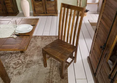 Produktbild von MASSIVMOEBEL24 RODEZ Stuhl #25 45x54x108 Mango black oiled geölt