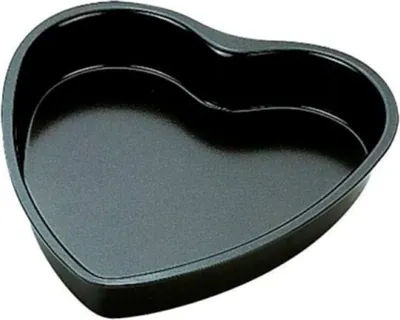 Zdjęcie produktu dla Forma do ciasta z sercem Ibili, stal węglowa/Teflon, 24 cm, czarna