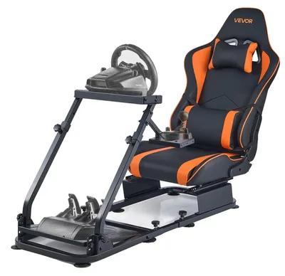 Obrázek produktu pro Stojan na volant VEVOR, simulátorový kokpit s dvojitým ramenem, vhodný pro pedály Logitech G25, G27, G29, G920, G923, Thrustmaster T300RS, TX F458, T500RS, T3PA-PRO (F1/GT) a CSR