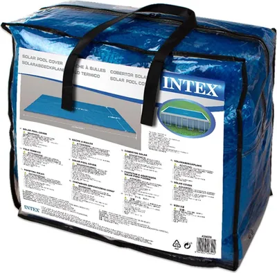 Obrázok produktu pre Intex 29028, Solárny kryt na bazén, Nadzemný bazén, Obdĺžnikový, Modrá, Polyetylen, 1860 mm