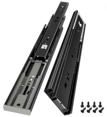 Image de Glissières coulissantes pour tiroirs, système "push-to-open", avec extension complète, longueur 350 mm