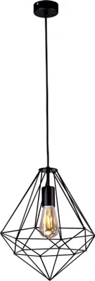 Image de Suspension Marko noire 1xE27x60W en métal, dimensions : 105x30x30 cm, IP20, Kaja