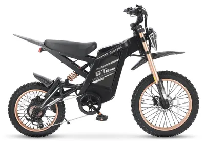 Immagine prodotto di OUXI GT16 Pro - Bicicletta elettrica con lucchetto a catena - 16 pollici - Motore 250W - Autonomia 70 km - 7 marce - Freni a disco idraulici - Doppia sospensione - Roségoud