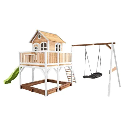 Produktbild von Axi Playhouse Liam Nestschaukel 277 x 613 x 291 cm Natur Weiß Grün