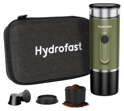 Obrázok produktu pre Prenosný elektrický kávovar na espresso, 15 barov, nabíjateľný cez USB-C, model Hydrofast PO-100