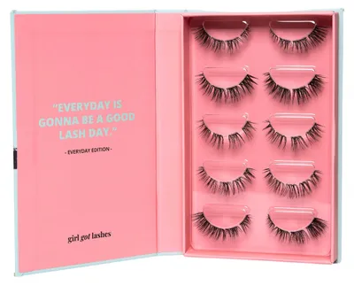 Produktbild von GirlGotLashes Everyday Edition - Handgemachte Wimpernextensions - Wimpernverlängerung für Zuhause - 5 Wimpern-Paare - 5-7 Tagen Halt - Vegan