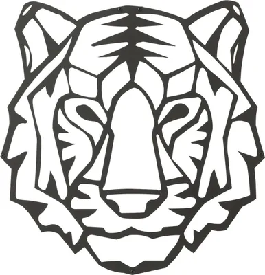 Produktbild von J-Line Wanddekoration Tiger Metall Schwarz