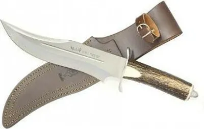 Productafbeelding van Muela LOBO-23A lovecký nôž 23 cm, jelení paroh, kožené puzdro