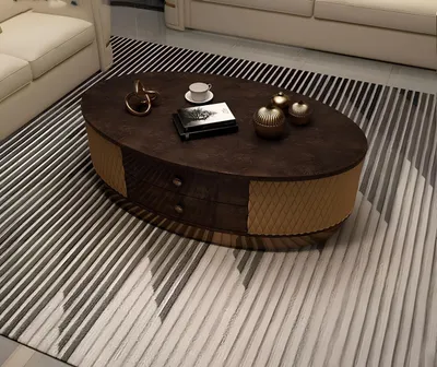 Produktbild von Edler Luxus Pur Design Couch Tisch Holz Sofa Beistell Leder Tische Hochglanz