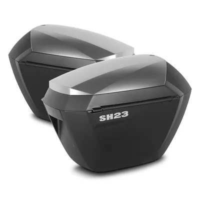 Immagine prodotto di Coppia valigie laterali moto SHAD SH23 alu look 23L