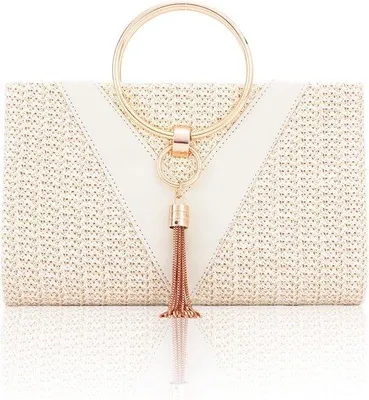 Productafbeelding van Zomerse Stro Clutch Tas voor Dames, Perfect voor het Strand, Avondjes Uit en Feestjes