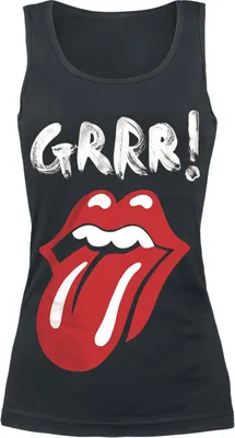 Produktbild von The Rolling Stones Top Damen Grrr! schwarz Band-Merch, Bands 100% Baumwolle XL