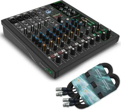 Produktbild von Mackie Mischpult ProFX10V3+ Analogmixer mit 2x XLR-Kabel