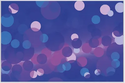 Produktbild von Wallario Wandbild Blaue Kreise mit pink - harmonisches Muster, Größe: 61 x 91,50 cm, Poster mit weißem Aluminiumrahmen