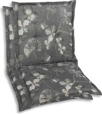 Produktbild von GO-DE Textil, Sesselauflage Niederlehner, 2er Set, Farbe: taupe, Maße ca.: 100 cm x 50 cm x 6 cm, Rückenhöhe: 52
