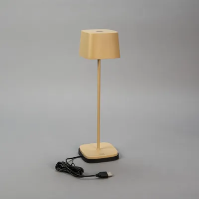 Productafbeelding van 7814-330 Led-tafellamp, zandkleurig, draadloos, 10 x 36 x 10 cm