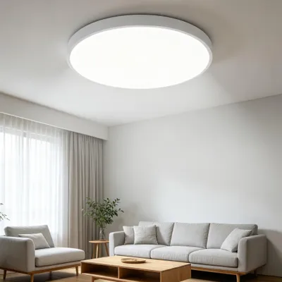 Obrázok produktu pre UISEBRT LED stropné svietidlo 48W, denné svetlo, krytie IP44, vhodné do vlhkých priestorov, ploché stropné svietidlo do kúpeľne, kuchyne, chodby, kúpeľňové svietidlo, svietidlo do suterénu