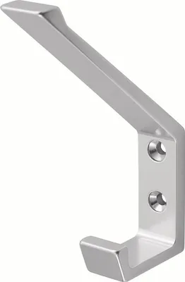 Zdjęcie produktu dla Hak na kapelusz 0138 pojedynczy A.76mm aluminium anodowane na srebrno H.105mm HERMETA