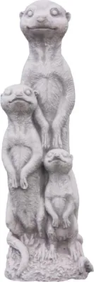 Produktbild von Schöne Erdmännchen aus Steinguss perfekt für den Garten die Terrasse oder den Vorgarten ist Frostfest Witterungsbeständig und Neu 50cm H, PO-951