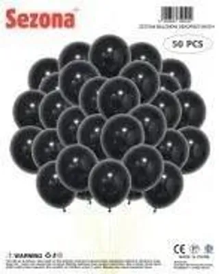 Produktbild von 50 Stück Schwarze Ballons, 33,2 x 21,3 x 3,3 cm