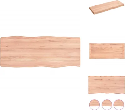 Produktbild von vidaXL Tischplatte 100x40x(2-6) cm Massivholz Behandelt Baumkante -  Tischplatten
