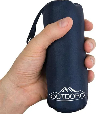 Produktbild von DigiRigi® Hüttenschlafsack – ultraleichter Reiseschlafsack aus Mikrofaser, 230 g, 220×90 cm, kompakt, 280 cm Rundum-Reißverschluss, Kissenfach