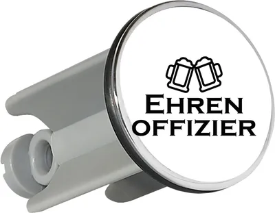 Produktbild von Huuraa Waschbeckenstöpsel Ehrenoffizier Schützenfest 4cm höhenverstellbar Abflussstopfen Geschenkidee