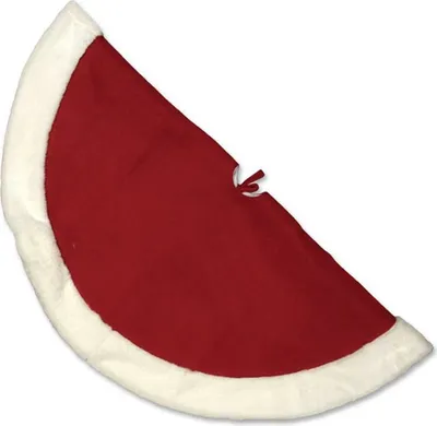 Produktbild von Unique Living |  Weißer Weihnachtsbaumrock 90cm Ø rot | Weihnachtsbaumtuch
