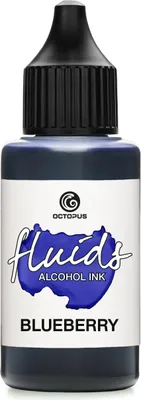 Produktbild von Octopus Fluids Alcohol Ink BLUEBERRY, Alkoholtinte für Fluid Art und Resin, violett