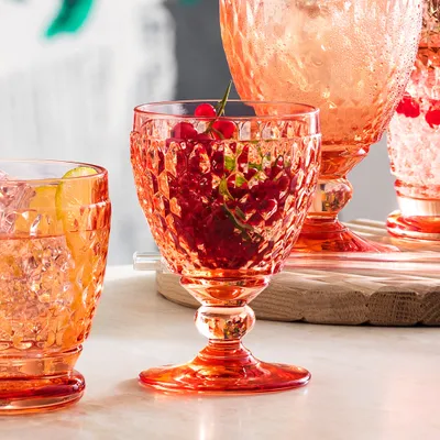 Obrázek produktu pro Villeroy & Boch Boston Apricot červená sklenice na víno křišťálová sklenice oranžová 1173290020