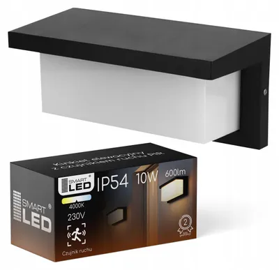 Obrázek produktu pro Smartled Venkovní nástěnné LED svítidlo 10W s pohybovým senzorem