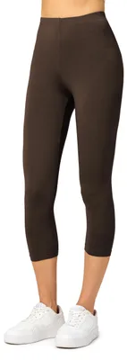 Produktbild von Merry Style Damen Leggings 3/4 aus Viskose MS10-144 (Braun, XS)