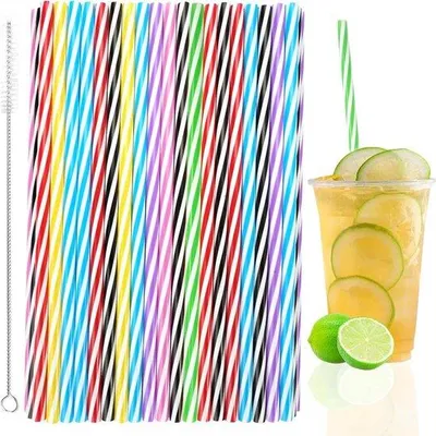 Immagine prodotto di Cannucce riutilizzabili, 100 pezzi, lunghezza 22 cm, diametro 2,5 cm, plastica