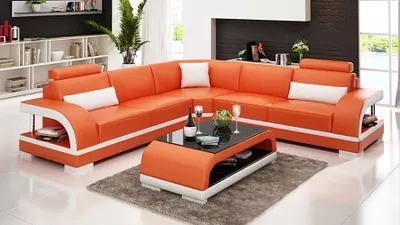 Produktbild von Ledersofa Ecksofa Polster Eckgarnitur Sofa Polster Couch Garnitur Wohnlandschaft