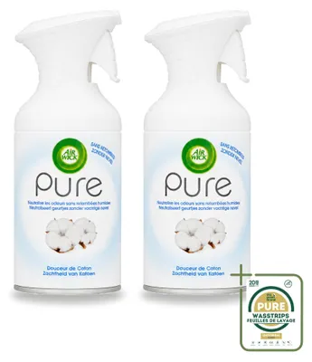Imagen del producto de 2 aerosoles Air Wick - Aroma de algodón suave - 250 ml - Pack ahorro - 2 unidades