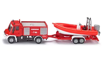Obrázek produktu pro siku hasiči Unimog s člunem 1636 auto na hraní