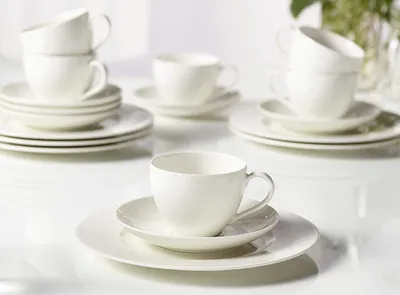 Productafbeelding van Basic White Koffieset, 18-delig. EC | vivo - Villeroy & Boch Group | Premium porselein | Gemaakt in Duitsland | Art.-nr. 1952777127 | EAN 4003686352056