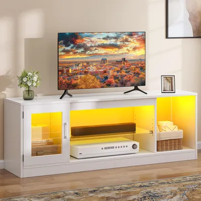Productafbeelding van DWVO TV-kast, 148 cm, met 22 modi RGB-LED-verlichting, geschikt voor televisies tot 65 inch