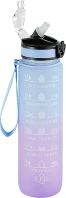 Produktbild von Flasche mit integriertem silikonstrohhalm 1l - 5 five simply smart