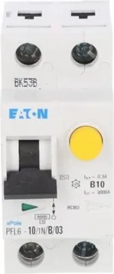 Image de Disjoncteur différentiel 1P+N 10A 0,3A Type AC PFL6-10/1N/B/03 286449