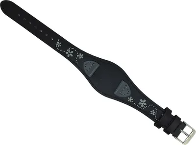 Produktbild von s.Oliver > Unterlageband schwarz Leder 14mm SO-1562-LQ > Blumenmuster