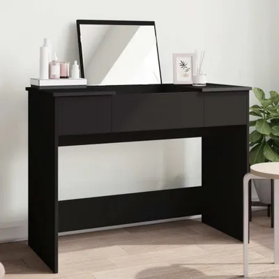 Obrázek produktu pro Toaletní stolek se zrcadlem 100 x 45 x 76 cm Černá