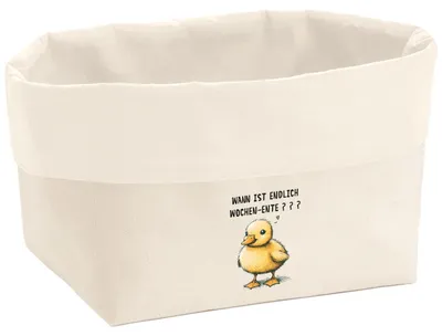 Produktbild von Huuraa Organizer Endlich Wochen-Ente Wochenende 8 Liter Large Canvas Baumwolle Utensilo Geschenkidee