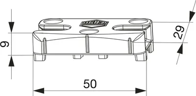 Image de Maco Multi Gâche iS 96140 - Gâche pour gâche de sécurité pour systèmes en plastique, zamak argenté