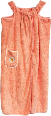 Produktbild von Unyqoos® Duschumhang zum Überziehen nach Dusche & Sauna, tragbares Wickelhandtuch inkl. Haartuch – praktischer Bademantel-Ersatz, Rosa