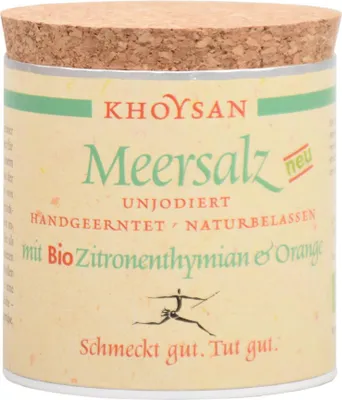 Produktbild von Meersalz mit Zitronenthymian und Orange Würzdose 200g von Khoysan