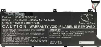 Produktbild von vhbw Akku kompatibel mit Huawei MagicBook 14, D 14-53010TVS Notebook (3550 mAh, 15,28 V, Li-Polymer)