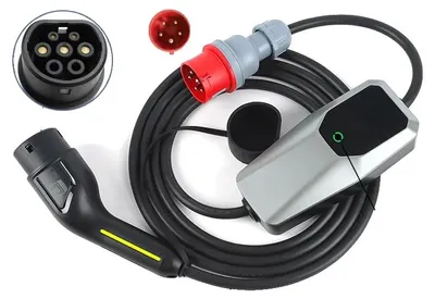 Produktbild von EV-Ladegerät, Typ 1/2 Kompatibilität, einstellbarer Ladestrom, T2 16A 3 Phasen 10 Meter